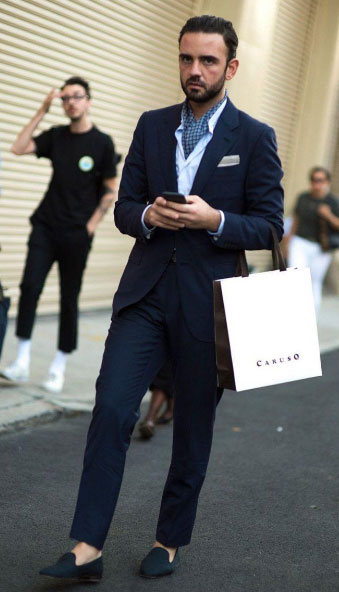 正裝西裝搭配樂(lè)福鞋